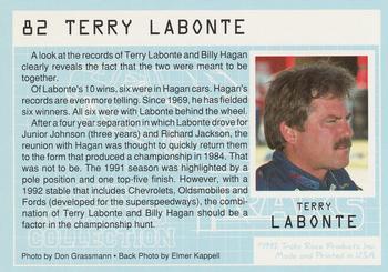 1992 Traks Racing Machines #82 Terry Labonte Back
