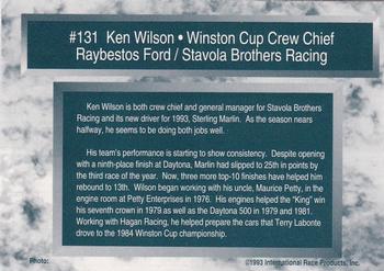 1993 Traks - First Run #131 Ken Wilson Back