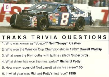 1993 Traks Trivia #8 Sterling Marlin Back