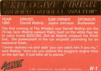 1994 Action Packed The Winston Select #W-1 Darrell Waltrip Back