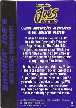 1994 Action Packed Smokin' Joe's #8 Mike Hale's Bike Back