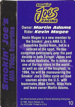 1994 Action Packed Smokin' Joe's #10 Kevin Magee's Bike Back
