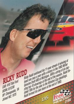 1994 Finish Line - Silver #135 Ricky Rudd Back