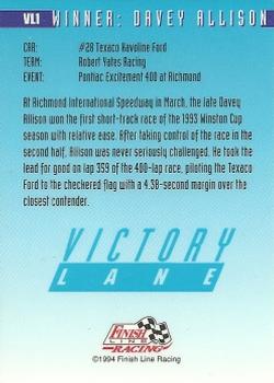 1994 Finish Line - Victory Lane #VL1 Davey Allison Back
