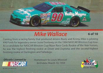 1994 Maxx - Rookie Class of '94 #6 Mike Wallace Back