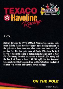 1994 Maxx Texaco Havoline Racing #8 On the Pole Back