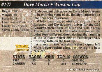 1994 Traks - First Run #147 Dave Marcis Back