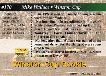 1994 Traks - First Run #170 Mike Wallace Back