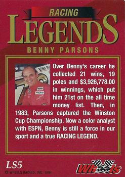 1994 Wheels High Gear - Racing Legends #LS5 Benny Parsons Back