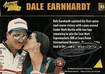 1995 Action Packed Winston Cup Country - Silver Speed #45 Teresa Earnhardt / Dale Earnhardt Back