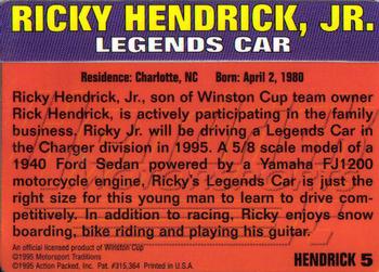 1995 Action Packed Hendrick Motorsports #5 Ricky Hendrick Back