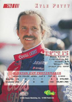 1995 Classic Images - Gold #76 Kyle Petty Back