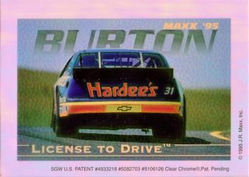 1995 Maxx Crown Chrome - License To Drive #NNO Ward Burton Front