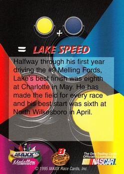 1995 Maxx Medallion #8 Lake Speed Back
