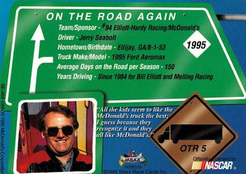 1995 Maxx Medallion - On the Road Again #OTR5 Bill Elliott's Transporter Back