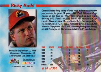 1995 Maxx Premier Series #10 Ricky Rudd Back