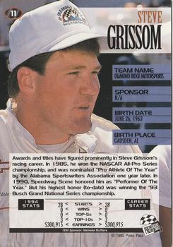 1995 Press Pass - Red Hot #11 Steve Grissom Back