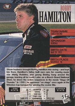 1995 Press Pass - Red Hot #12 Bobby Hamilton Back