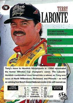 1995 Press Pass - Red Hot #16 Terry Labonte Back