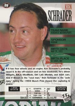 1995 Press Pass - Red Hot #26 Ken Schrader Back