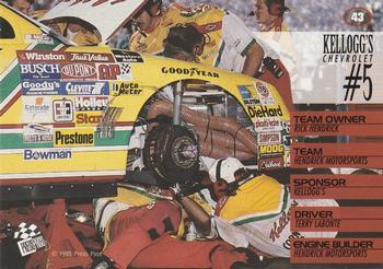 1995 Press Pass - Red Hot #43 Terry Labonte's Car Back