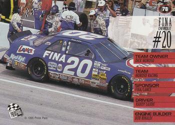 1995 Press Pass - Red Hot #78 Randy LaJoie's Car Back