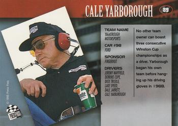 1995 Press Pass - Red Hot #89 Cale Yarborough Back
