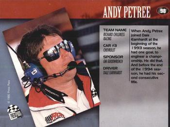 1995 Press Pass - Red Hot #98 Andy Petree Back