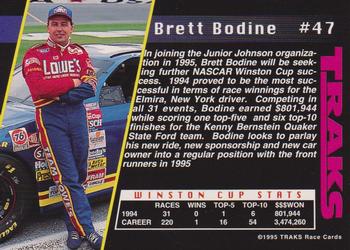 1995 Traks - First Run #47 Brett Bodine Back