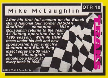 1995 Traks - On the Rise First Run #OTR 10 Mike McLaughlin Back