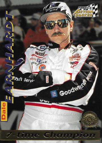 1996 Action Packed Credentials - Box Topper Jumbos #1 Dale Earnhardt Front