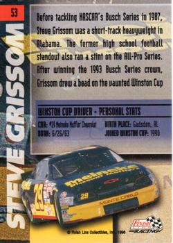 1996 Finish Line - Silver #53 Steve Grissom Back