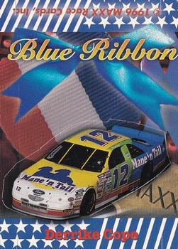 1996 Maxx Made in America - Blue Ribbon #BR1 Derrike Cope Front