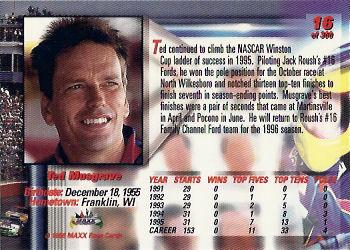 1996 Maxx Premier Series #16 Ted Musgrave Back