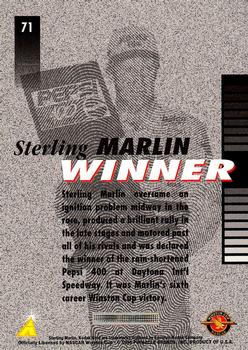 1996 Pinnacle Pole Position #71 Sterling Marlin Back