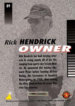 1996 Pinnacle Pole Position #89 Rick Hendrick Back