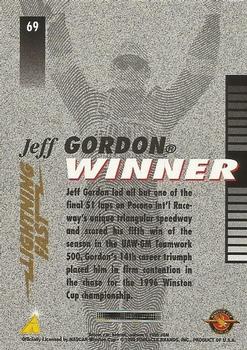 1996 Pinnacle Pole Position - Lightning Fast #69 Jeff Gordon Back