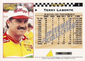 1996 Pinnacle Racer's Choice - Speedway Collection #5 Terry Labonte Back