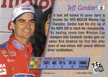 1996 Press Pass - Scorchers #100 Jeff Gordon / Brooke Gordon Back