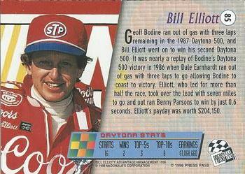 1996 Press Pass - Scorchers #85 Bill Elliott Back