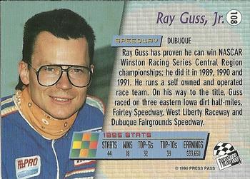 1996 Press Pass - Torquers #108 Ray Guss Jr. Back