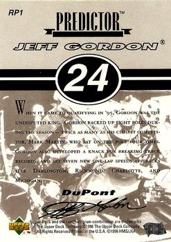 1996 Upper Deck - Predictors: Poles Exchange #RP1 Jeff Gordon Back