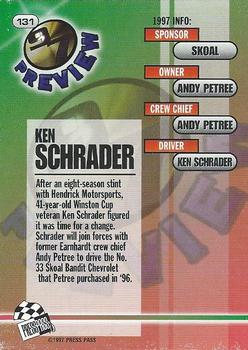 1997 Press Pass - Lasers #131 Ken Schrader Back