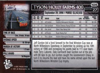 1997 Press Pass - Torquers #105 Jeff Gordon's Car Back