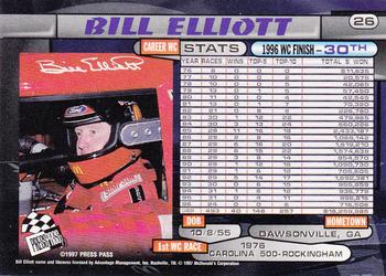 1997 Press Pass - Torquers #26 Bill Elliott Back