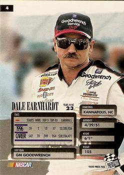 1997 Press Pass Premium - Mirror #4 Dale Earnhardt Back