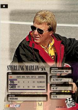 1997 Press Pass Premium - Mirror #8 Sterling Marlin Back