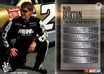 1997 Press Pass VIP - Explosive #4 Ward Burton Back