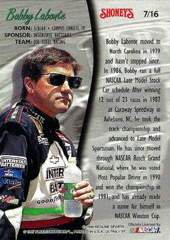 1997 Ultra Shoney's #7 Bobby Labonte Back