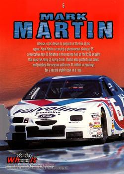 1997 Wheels Race Sharks - First Bite #6 Mark Martin Back